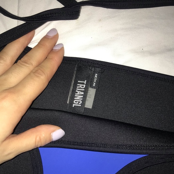 blue triangl chloe swimsuit M/L set - Picture 4 of 4